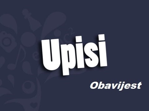 Obavijest o e-upisima 2026./2027.